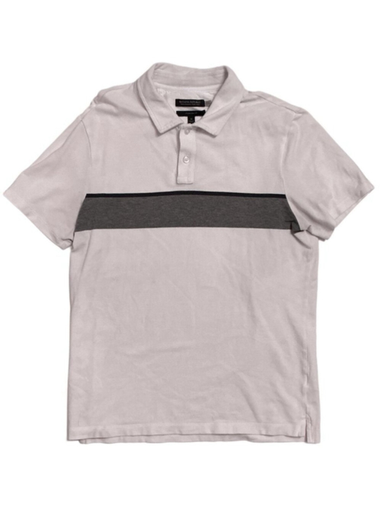 Banana Republic Other - Banana Republic Men’s Polo Shirt Medium White Gray Stripe